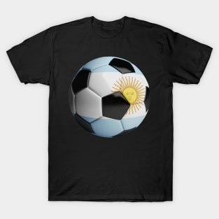 Argentina Flag Soccer Ball T-Shirt